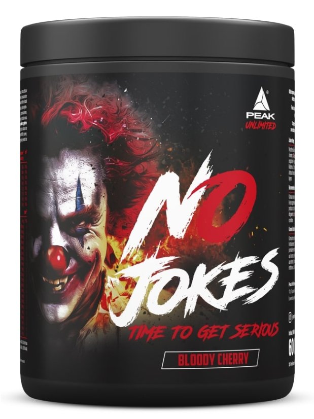 No Jokes - předtréninovka se stimulanty 600 g - Příchuť: krvavá třešeň
