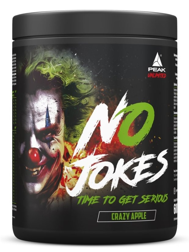 No Jokes - predtréningovka so stimulantmi 600 g - Príchuť: bláznivé jablko