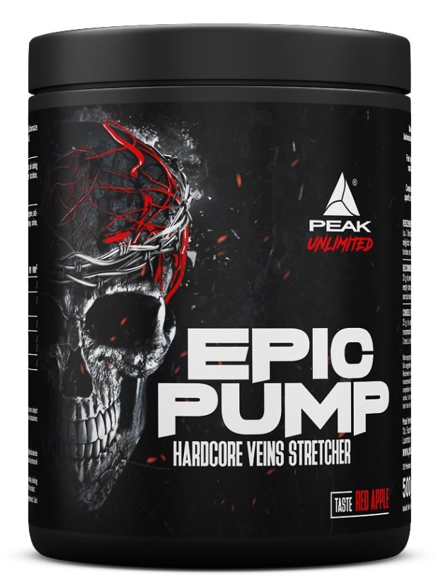 Epic Pump - predtréningovka bez stimulantov 500 g - Príchuť: červené jablko